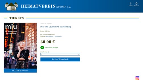 Heimatverein Estorf e.V. Ticketshop